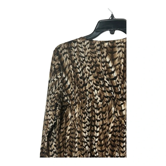 1611. TALBOTS PETITES LONG SLEEVE CARDIGAN PURE MERINO WOOL‎ SIZE MEDIUM BROWN - Picture 8 of 9